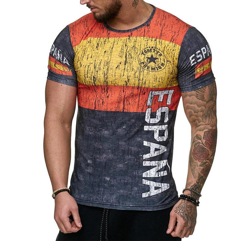 Street Fashion In Spain - Portugal Spanien Schweden Grafik-T-Shirt Herrenbekleidung Retro