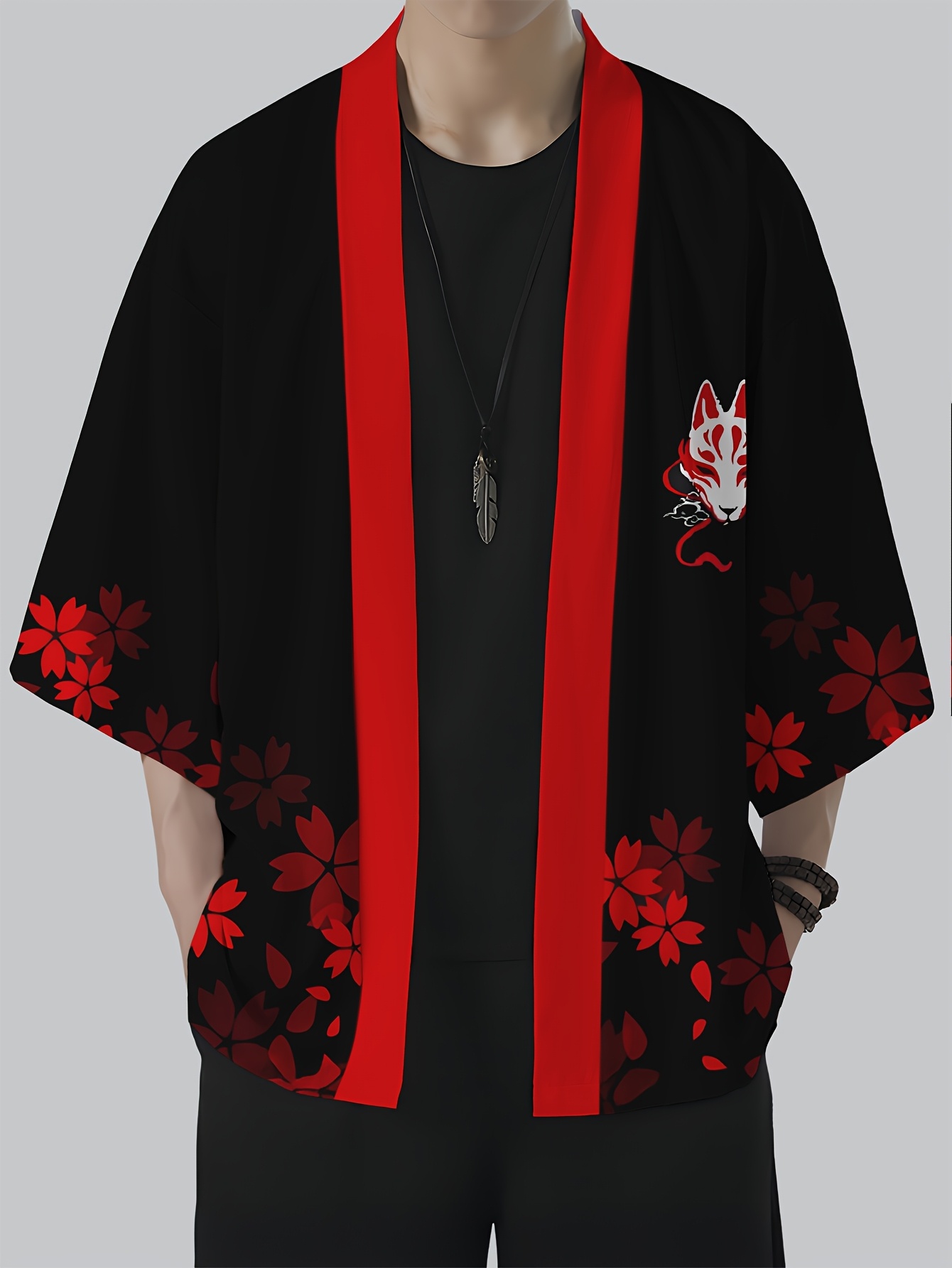 Street Fashion Kimono - 2026 Sommer Herren Kimono mit 3D-Druckdesign