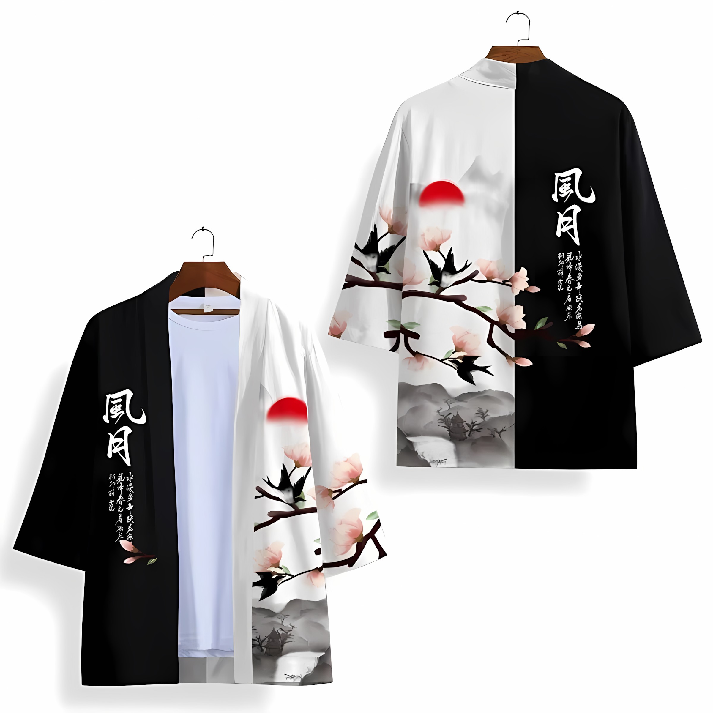 Street Fashion Kimono - 2026 Sommer Neue Herren-Kimono mit 3D-Blumenmuster-Druck