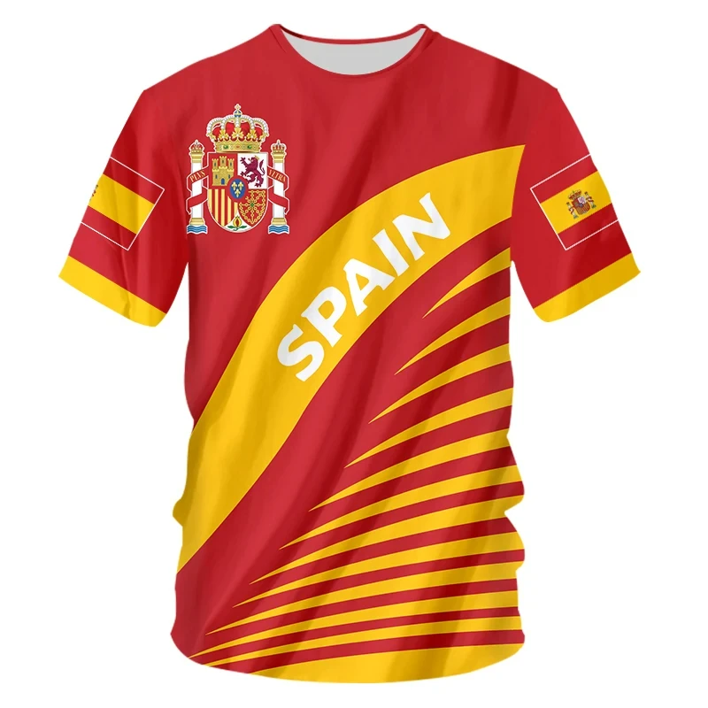 Street Fashion In Spain - Unisex 3D-Druck Spanien-Stil T-Shirt Y2K Mode