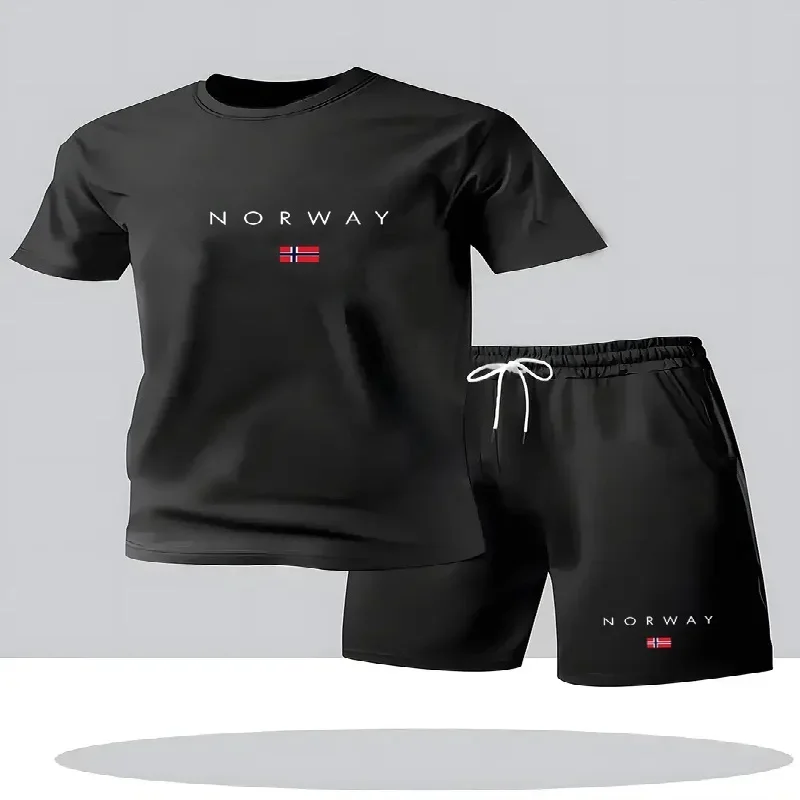 Street Fashion Summer 2026 - 2026 Neues Herren Freizeit Kurzarm-Shorts 2-teiliges