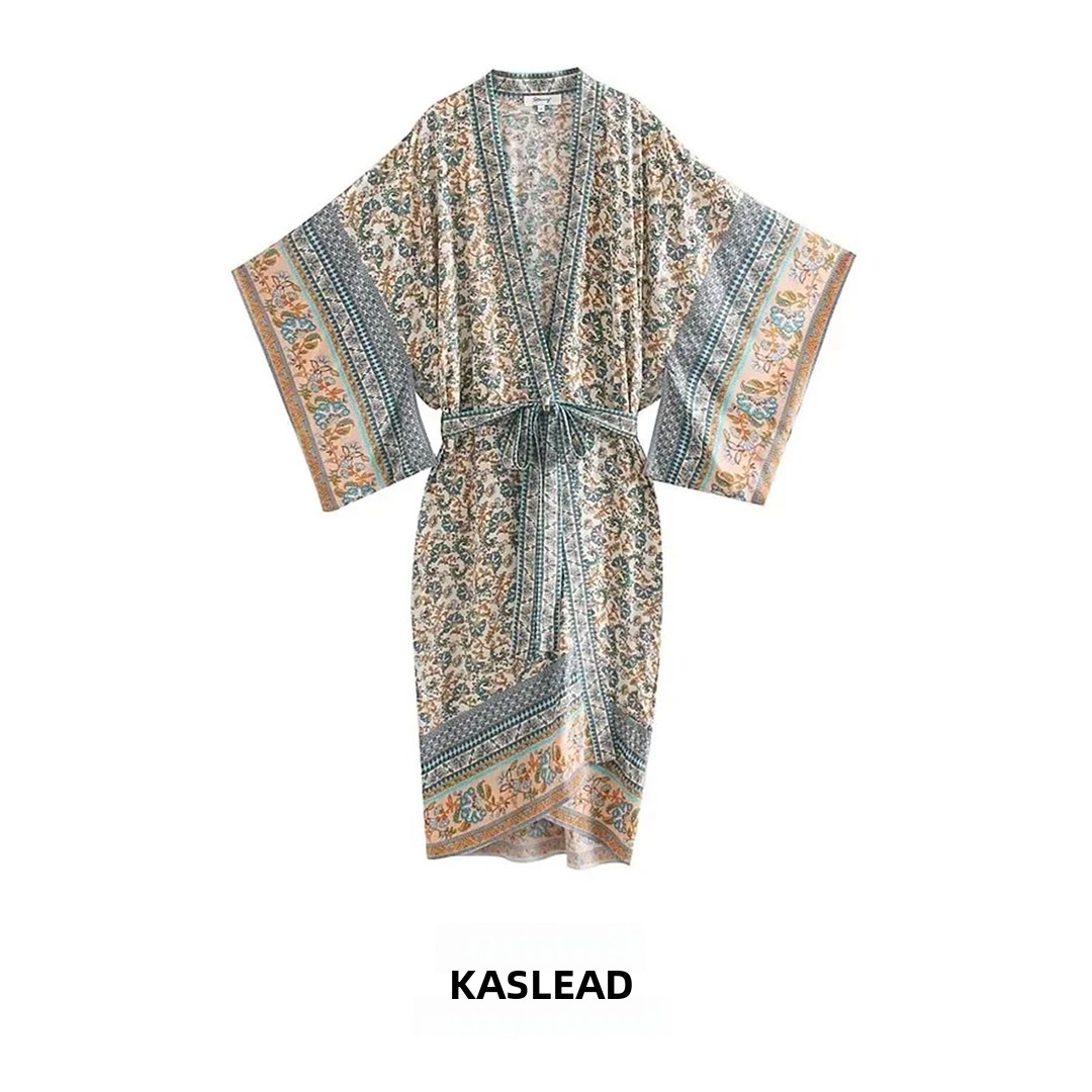 Street Fashion Kimono - KASLEAD Neuer Damen Street-Style Loser Baumwoll-Kimono