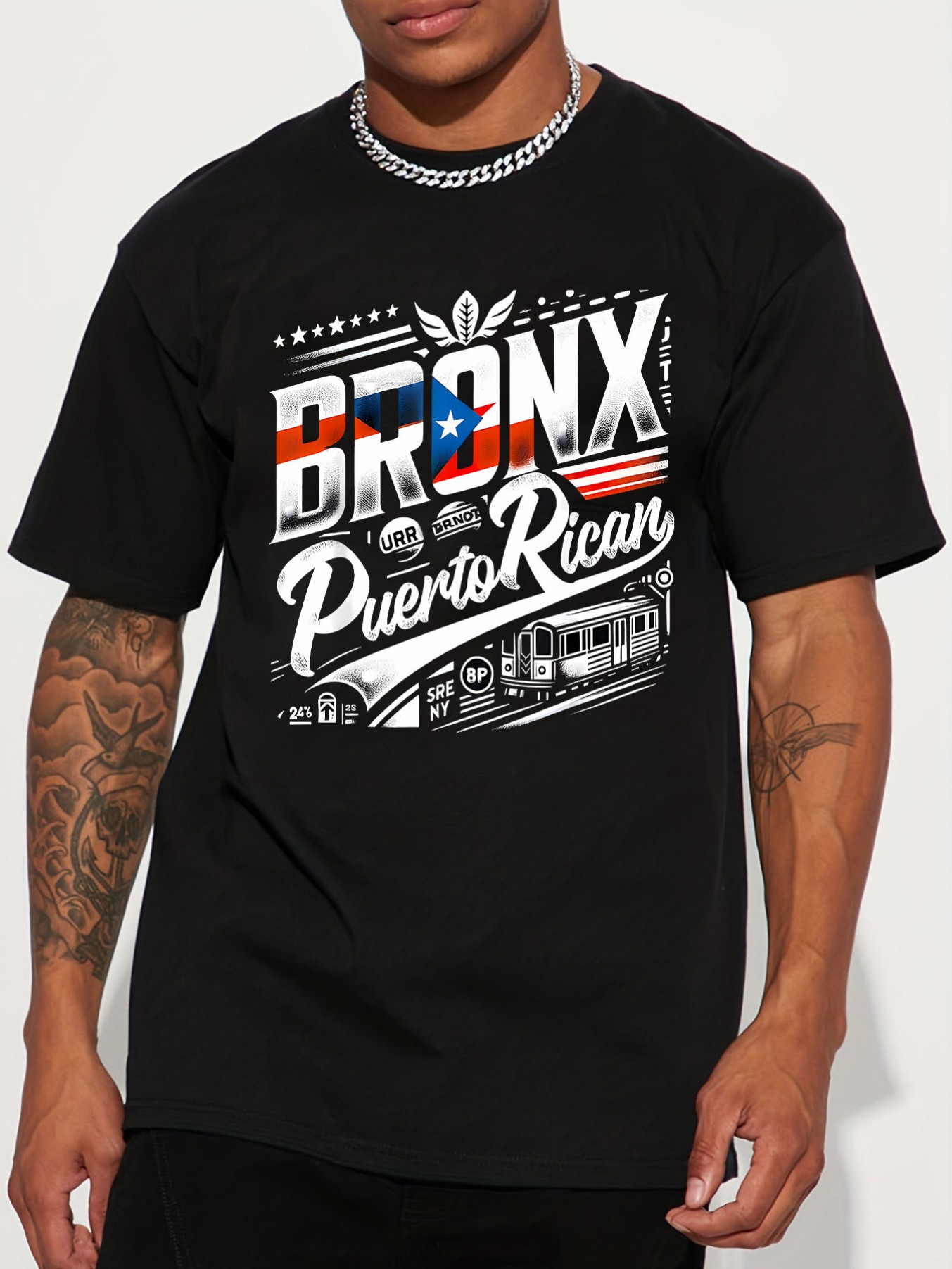 Street Fashion Brand Logo - Bronx Puerto Rico Logo-Druck, amerikanische Modemarke,