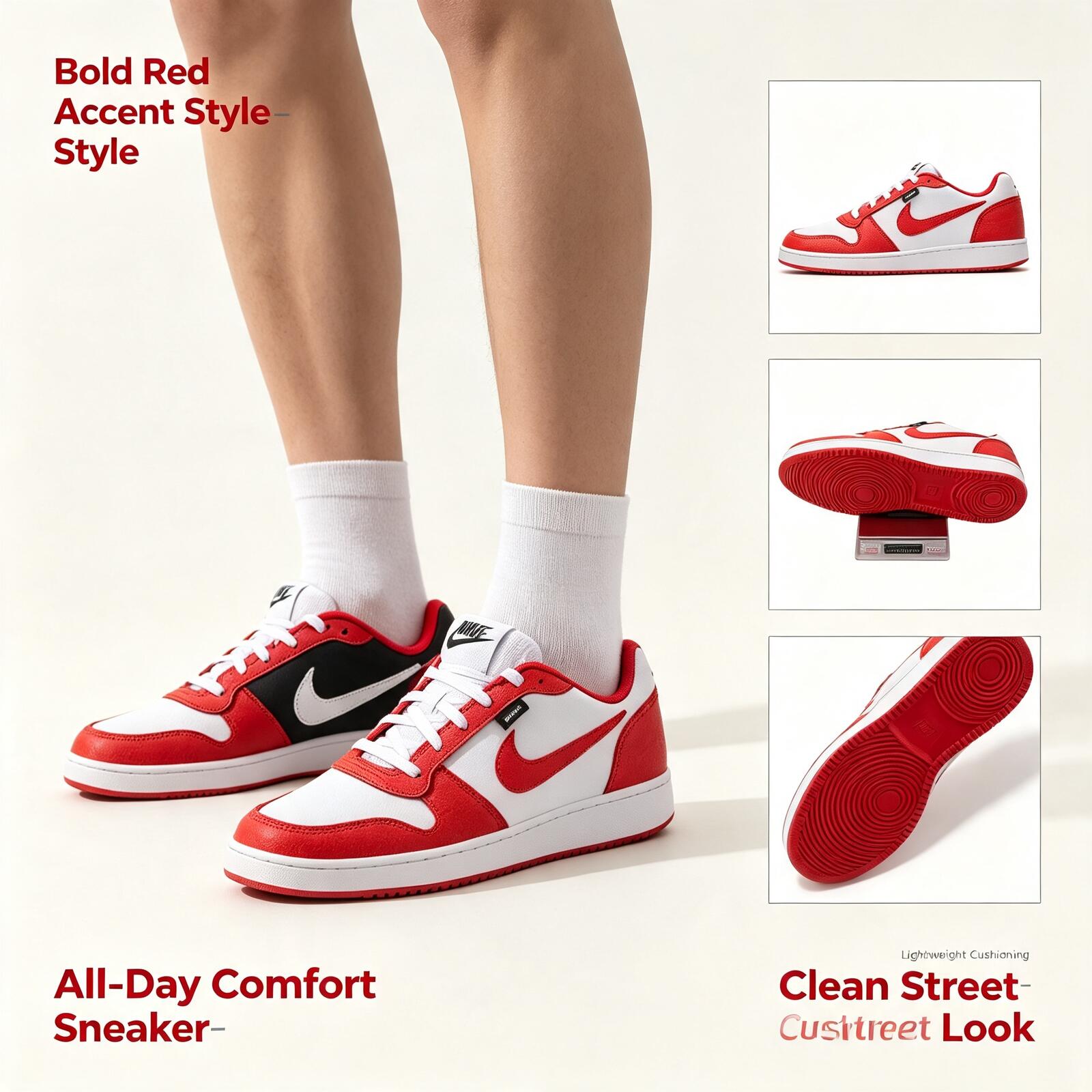 Street Fashion Nike - Nike Herren Ebernon Low Prem Low-Top-Sneaker,