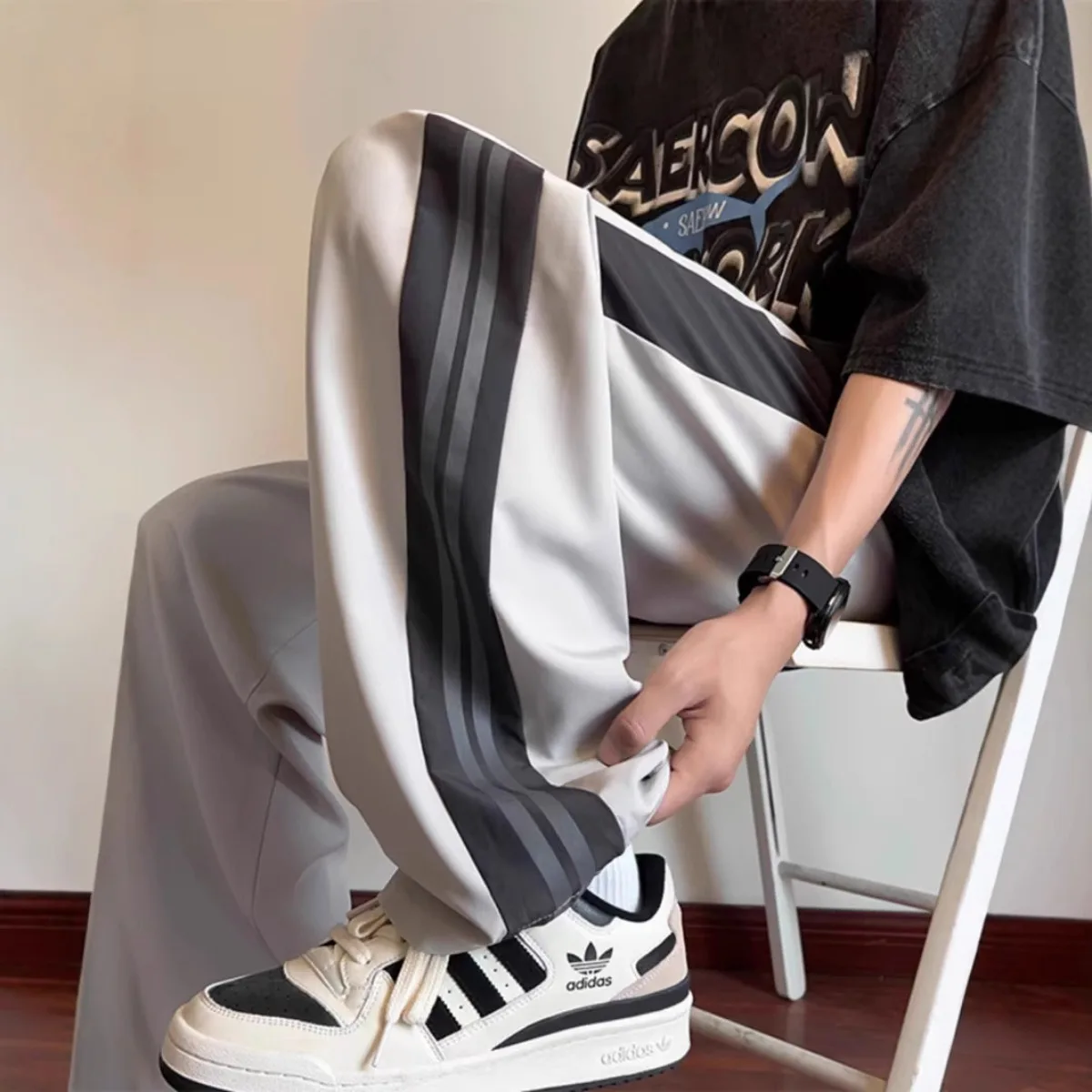 Street Fashion Couple - High-Street Casual Hosen für Herren Weites
