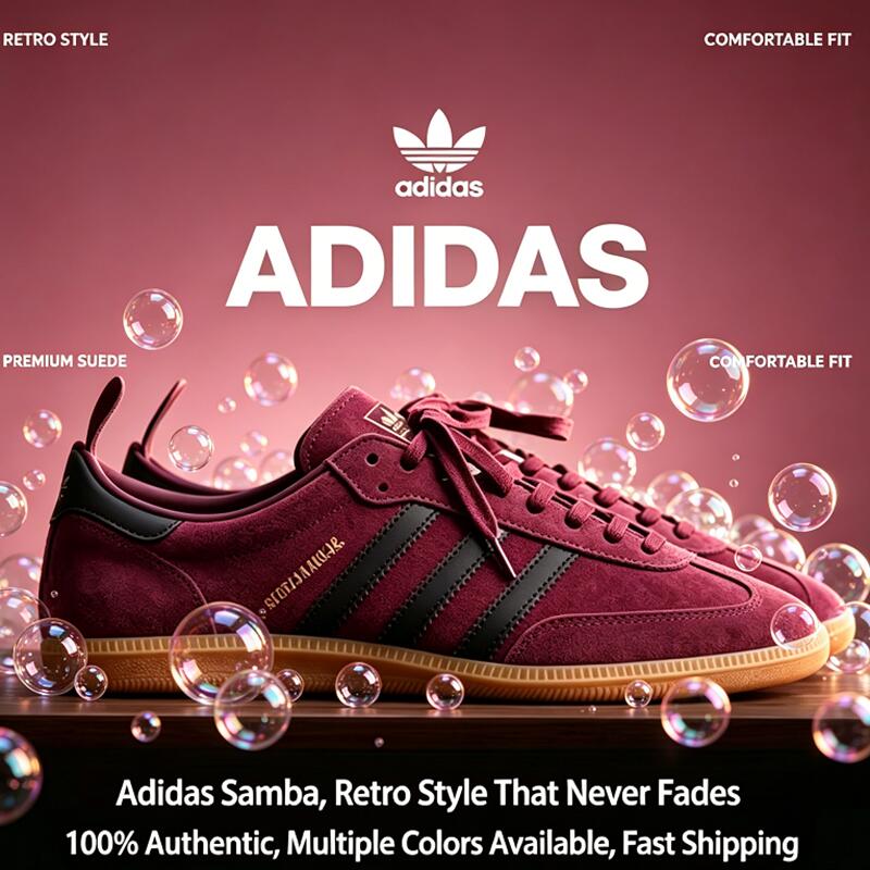 Street Fashion Adidas - Adidas Samba Trefoil Unisex Low-Top-Sneaker, klassische,