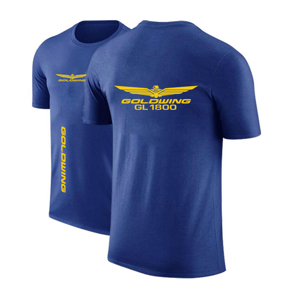 Street Fashion Brand Logo - 2025, Sommer-Männer-High-Street-Trend-T-Shirt Goldwing GL1800, japanische Motorräder,