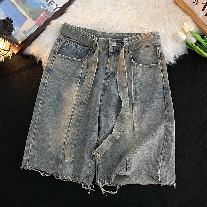Sommer dünne Fransen Denim Sho – Street Fashion In Japanese Bewertung und Preis