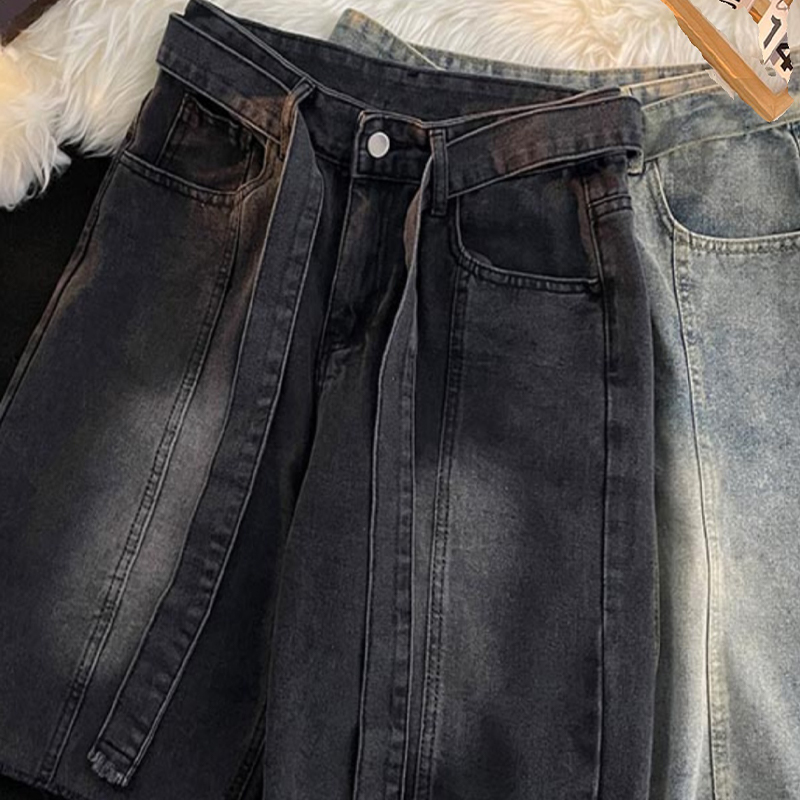 Sommer dünne Fransen Denim Sho – Street Fashion In Japanese Bewertung und Preis