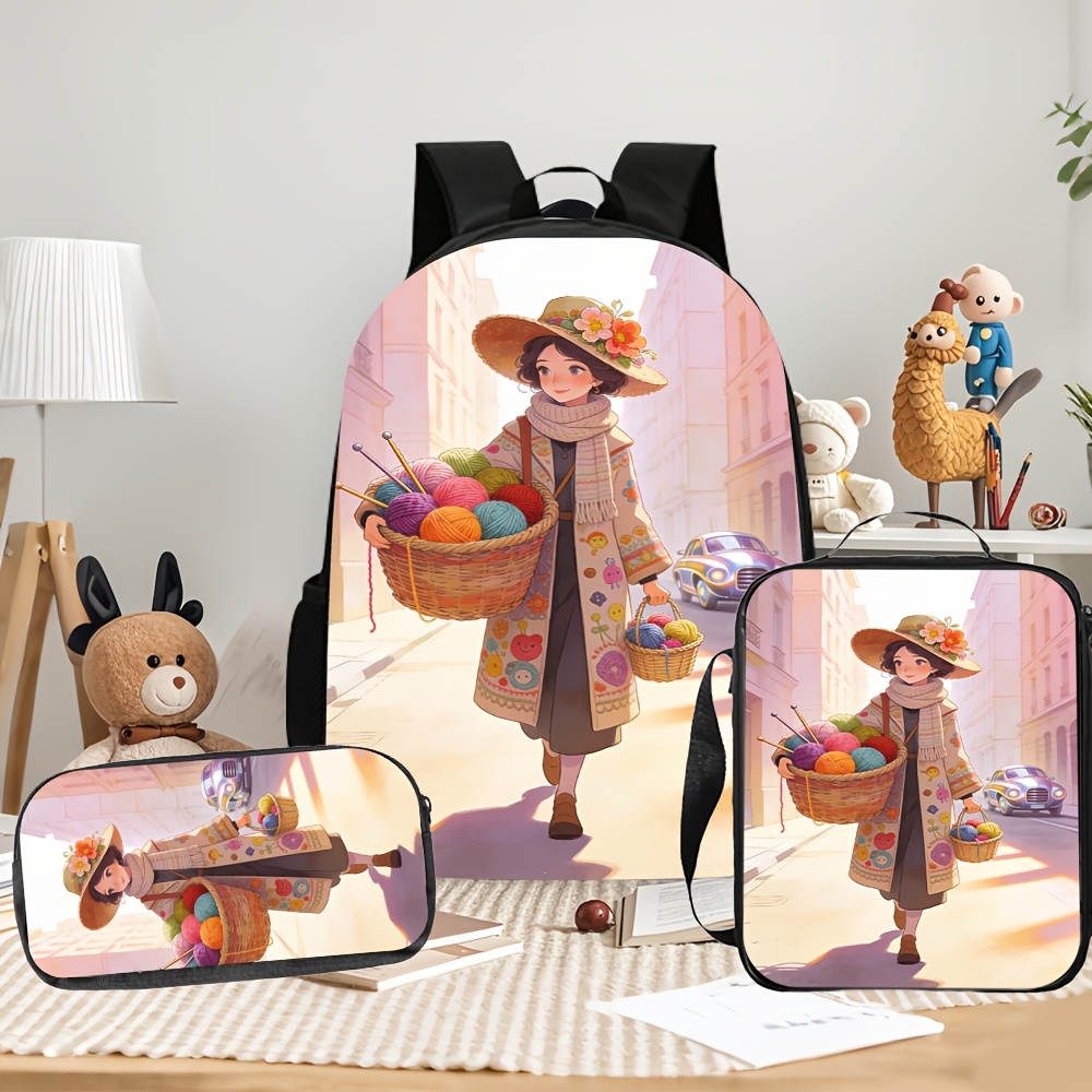 3-teiliges 2D-Flachrucksack-Se – Street Fashion China Beautiful Girls Bewertung und Preis