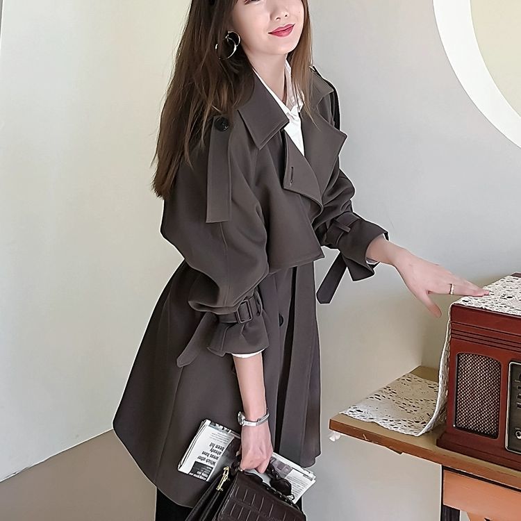 Brauner Trenchcoat für Damen,  – Street Fashion China Beautiful Girls Bewertung und Preis