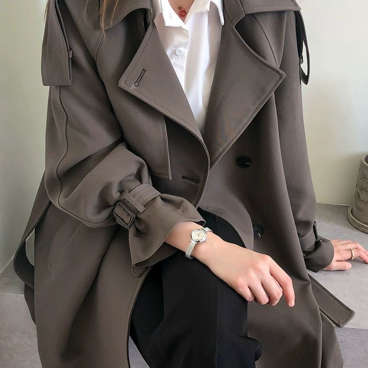 Brauner Trenchcoat für Damen,  – Street Fashion China Beautiful Girls Bewertung und Preis