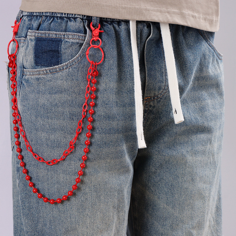 Leuchtend Rote Perlenbesetzte  – Street Fashion Jewelry Bewertung und Preis