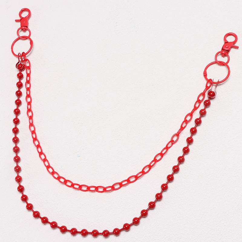 Leuchtend Rote Perlenbesetzte  – Street Fashion Jewelry Bewertung und Preis