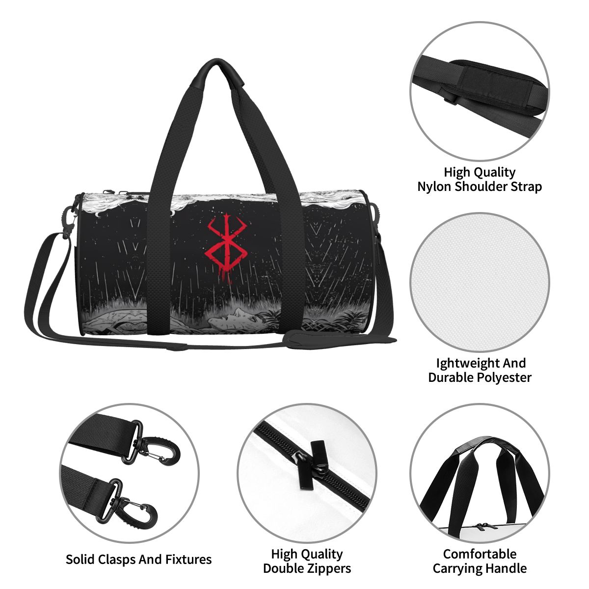 Japan Anime Bereserk Sporttasc – Street Fashion Couple Bewertung und Preis