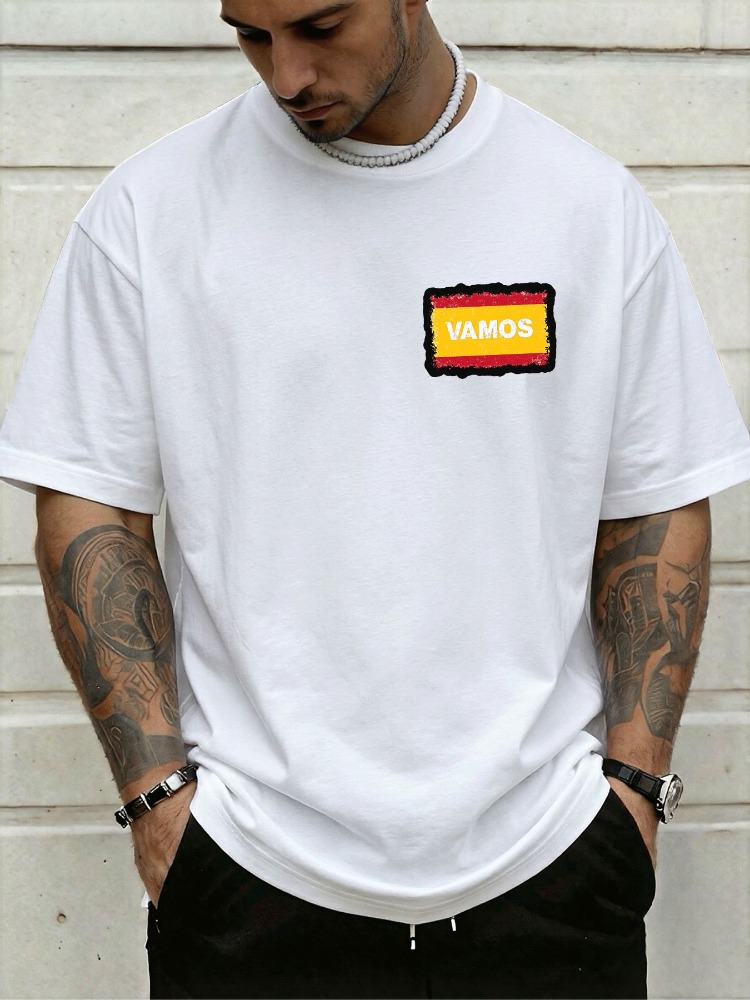 Herren-T-Shirt mit Rundhalsaus – Street Fashion In Spain Bewertung und Preis
